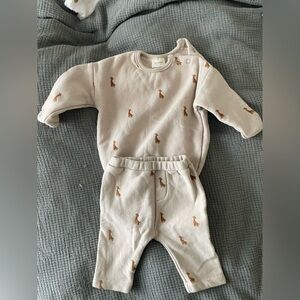 Organic cotton fleece Baby sweater set